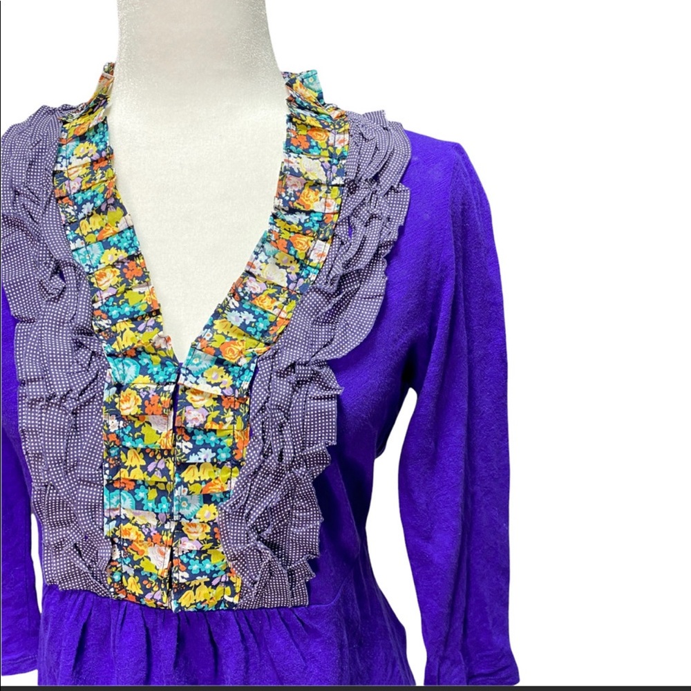 Anthropologie Deletta Ruffle Top-